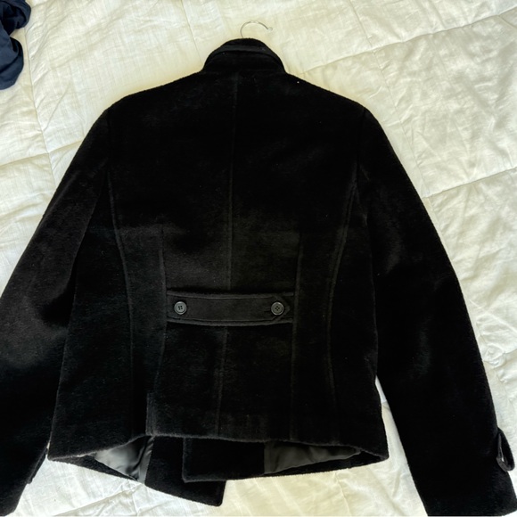 Peruvian Connection Black Double-Breasted Pea Coat - Picture 2 of 2